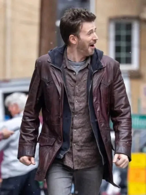 Chris Evans Brown Jacket