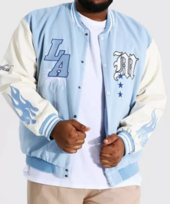 Baby Blue Varsity Jacket