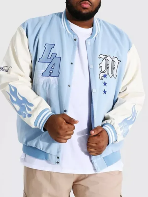 Baby Blue Varsity Jacket