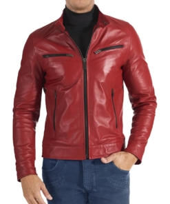 Slim Fit Red Jacket