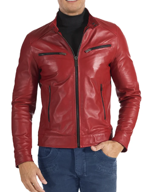 Slim Fit Red Jacket