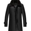 Black Real Leather Coat