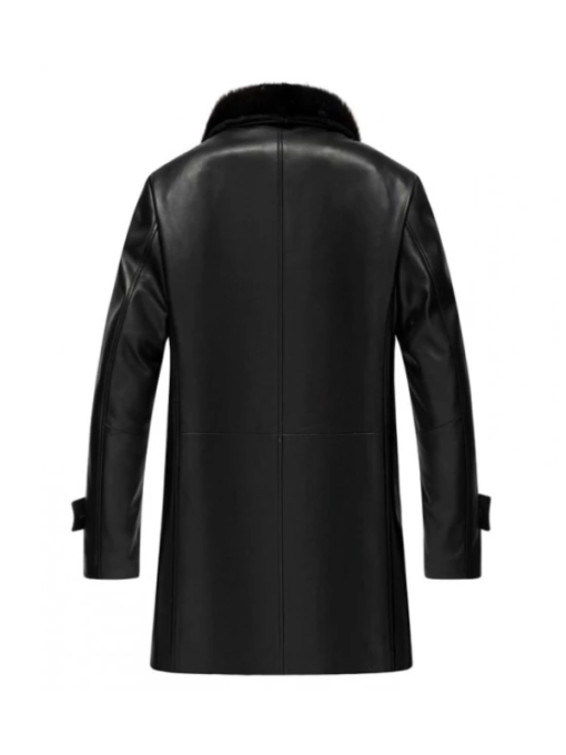 Black Real Leather Coat