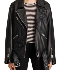 Camille Razat Leather Jacket