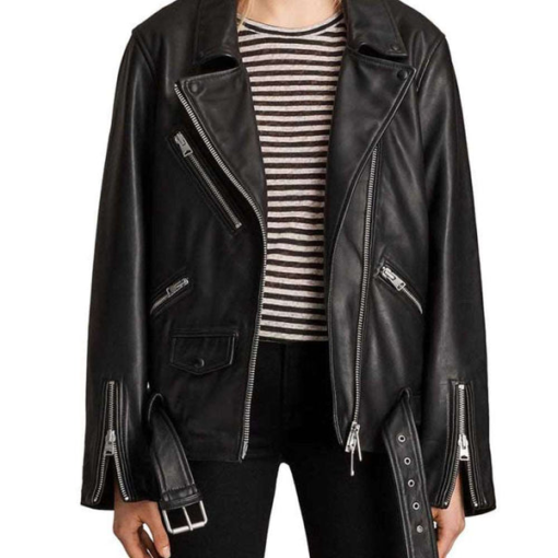 Camille Razat Leather Jacket