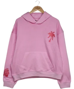 Pink Palm Puff Hoodie