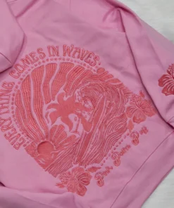 Pink Palm Puff Hoodie