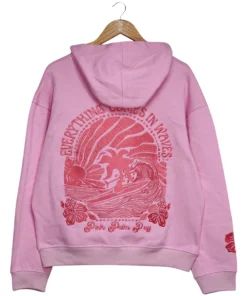 Pink Palm Puff Hoodie