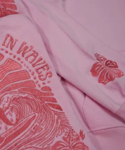 Pink Palm Puff Hoodie