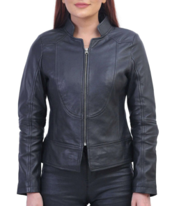 Women's Black Biker Jacket