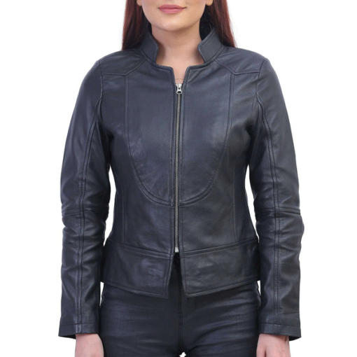 Women's Black Biker Jacket