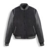 Black Varsity Bomber Jacket