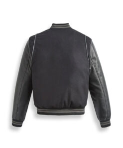 Black Varsity Bomber Jacket