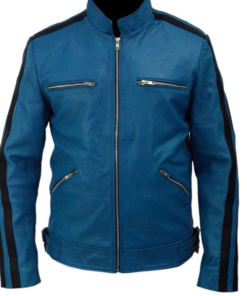 Dirk Gently Holistic Blue Leather Jacket