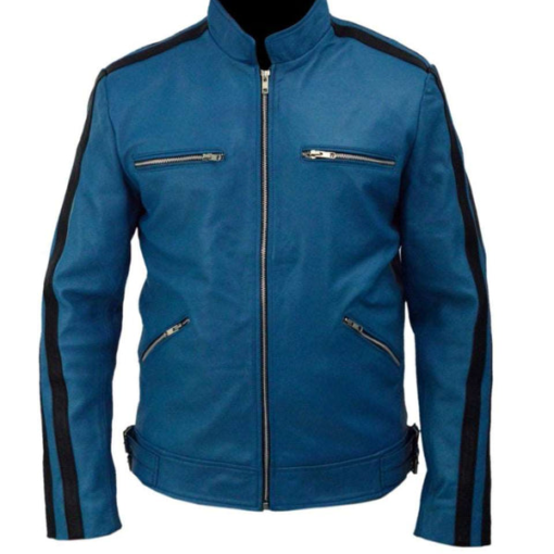 Dirk Gently Holistic Blue Leather Jacket