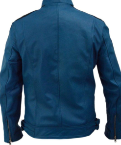 Dirk Gently Holistic Blue Leather Jacket