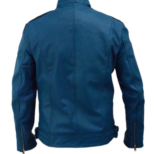 Dirk Gently Holistic Blue Leather Jacket