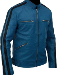 Dirk Gently Holistic Blue Leather Jacket