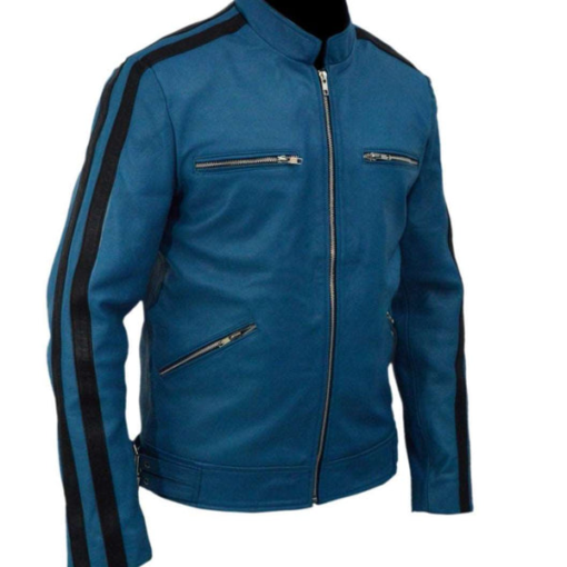 Dirk Gently Holistic Blue Leather Jacket