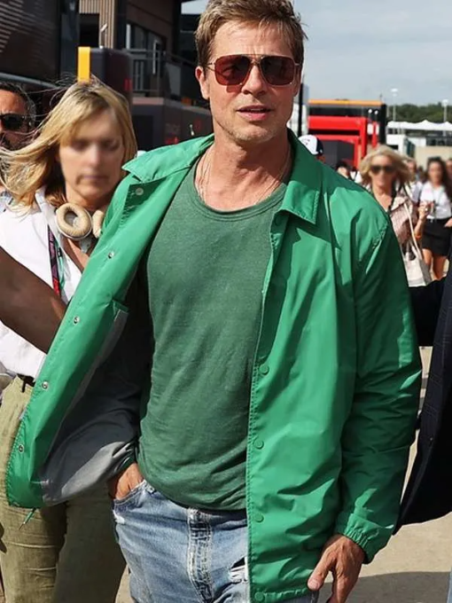 Brad Pitt Green Jacket