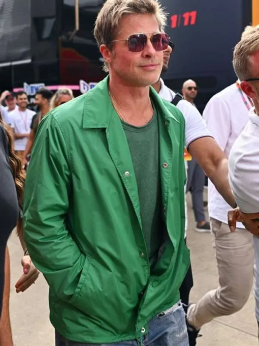 Brad Pitt Green Jacket