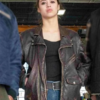 Amber Midthunder Leather Jacket