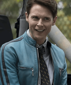 Dirk Gently Holistic Blue Leather Jacket